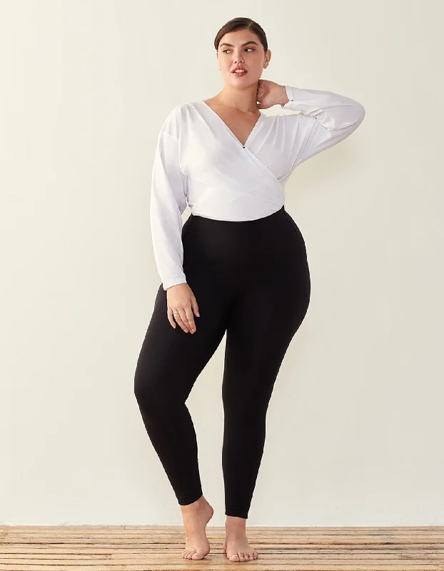 Soft Knitwear Layered Up Thermal Leggings
