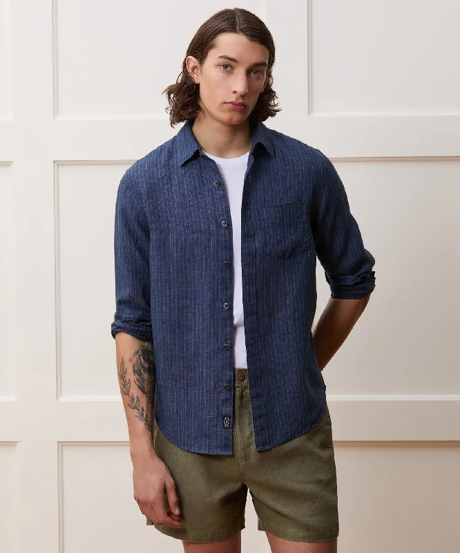 Soft Fabrics Slim Fit Sea Soft Irish Linen Sport Shirt