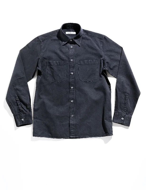 Casual Chic BKT16 Overshirt in Stonewashed Denim - Black