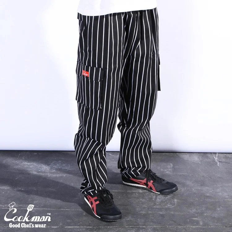 Design Perception Cookman Chef Pants Cargo - Stripe : Black