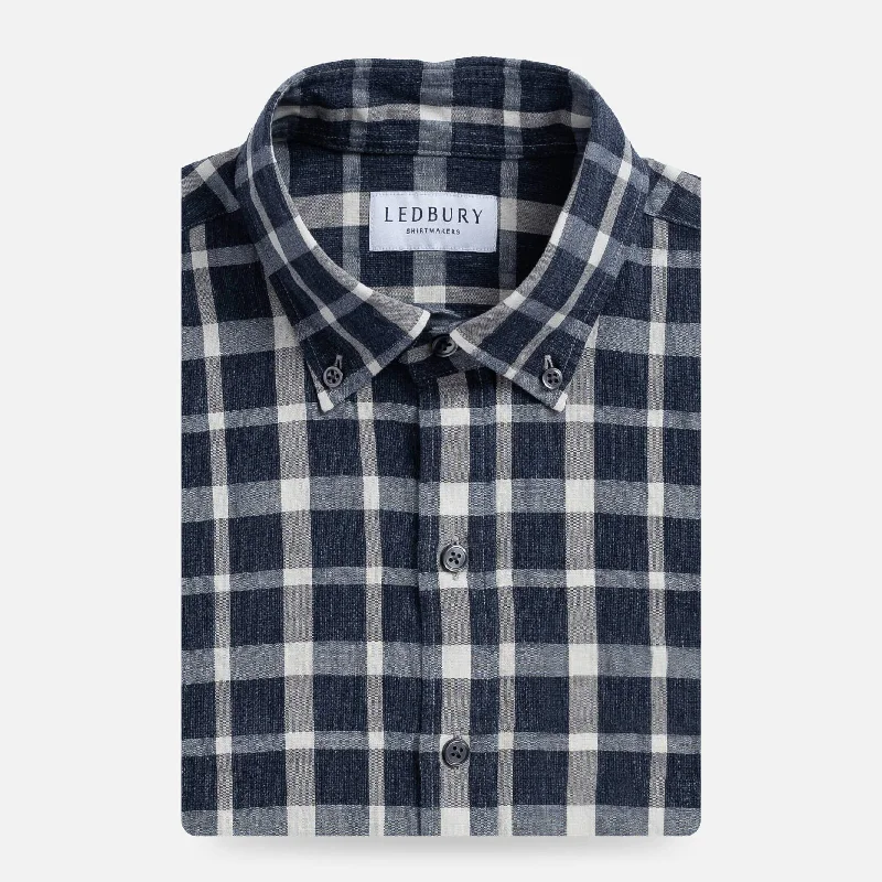 Exclusive Customization The Navy Allen Cotton Linen Custom Shirt