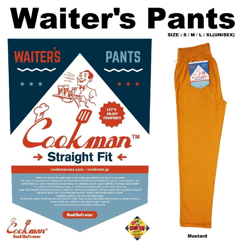 Casual Ease Cookman Waiter's Pants (stretch) - Mustard