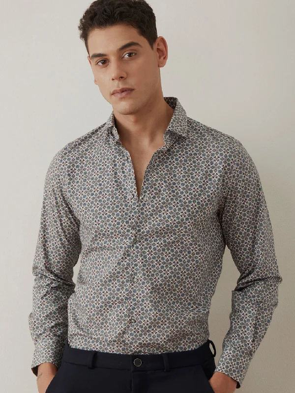 Casual Choice Green Printed Shirt