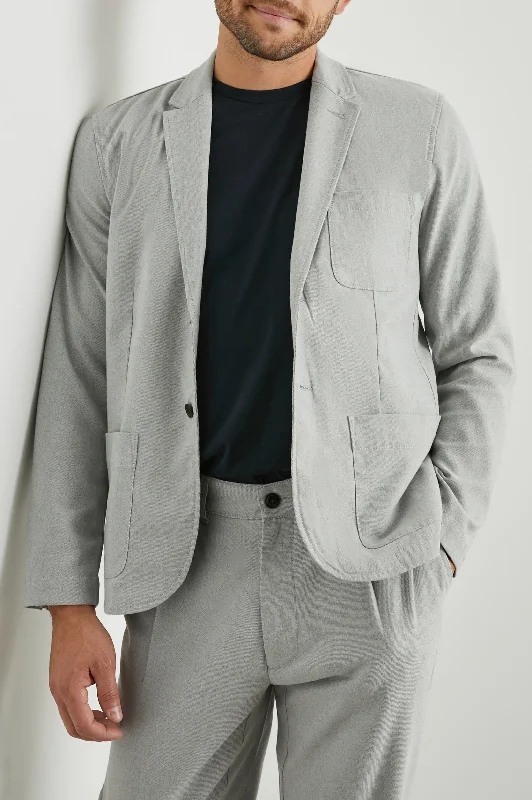 Comfortable Mind IDRIS BLAZER - SOFT GREY MELANGE