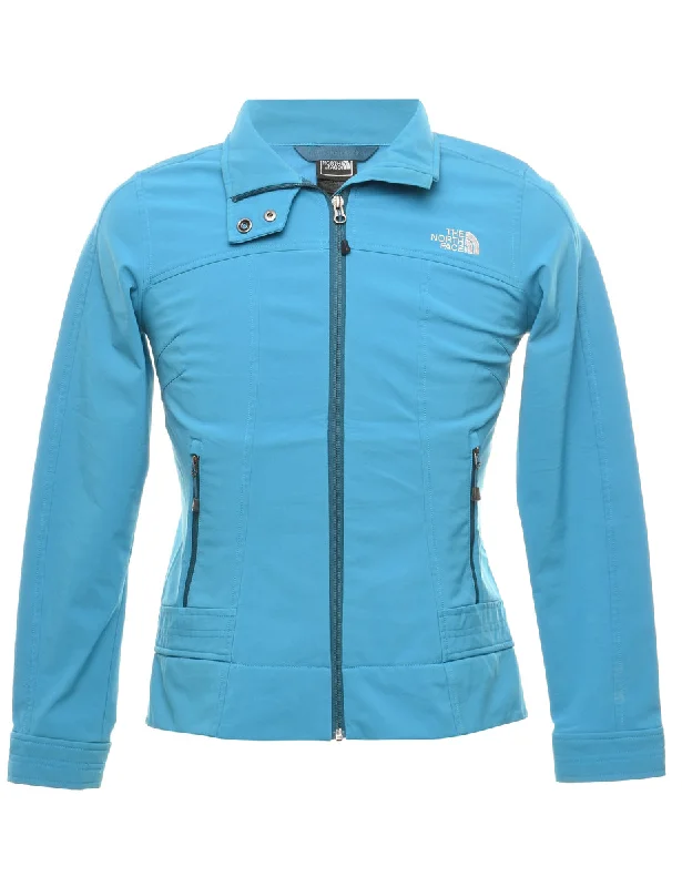 Stylish Comfort The North Face Light Blue & Silver Detail Jacket - M