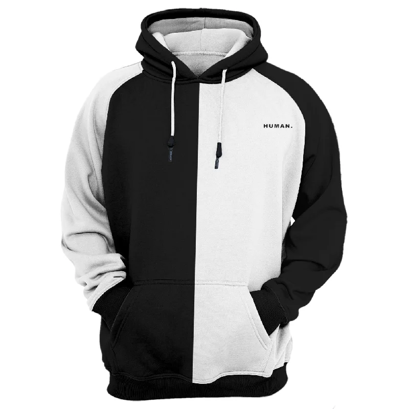 Comfortable Fashion White & Black Hoodie