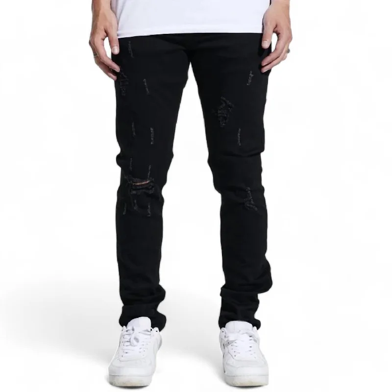 Exquisite Fabrics Men's Atlantic Denim Jean In Jet Black