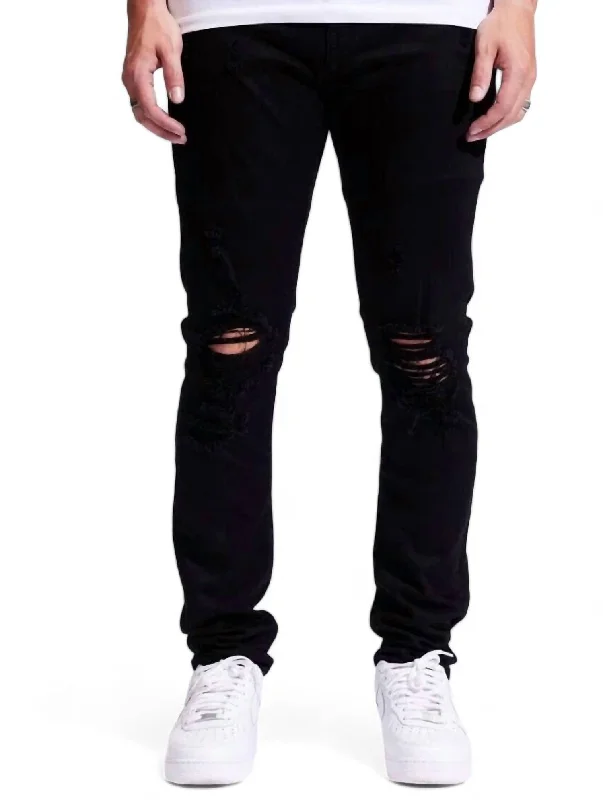 Elegant And Simple Men's Atlantic Denim Jeans In Jet Black