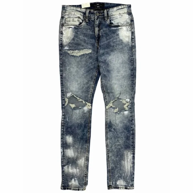Playful Style Men's Blow Out Denim Jeans In Vintage
