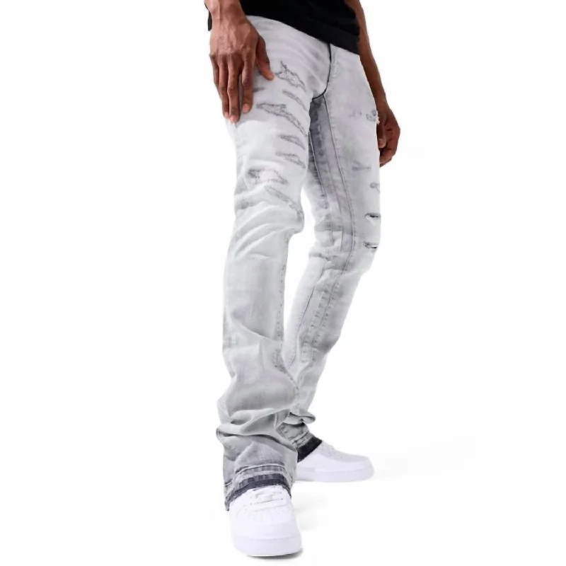 Girl Style Men's Theo Stacked Lansing Denim Jean In Arctic Grey