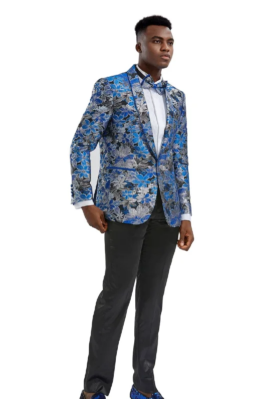 Cozy Fit Stylefyre Collection: Men's Single-Breasted Blazer In Royal