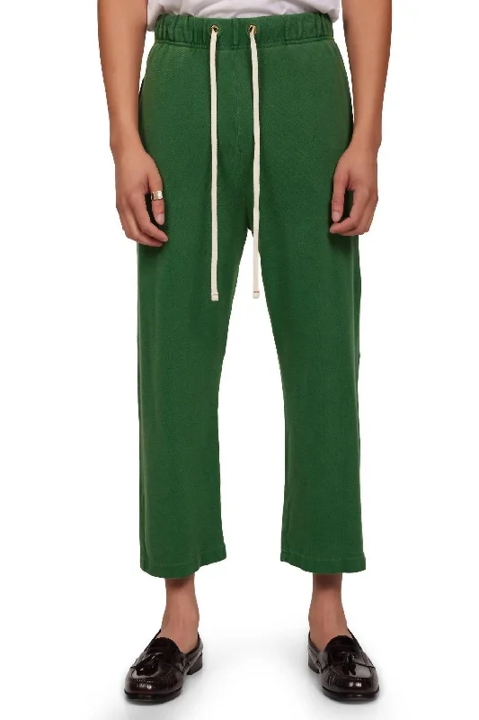 Body Design Cropped Relaxed Pant In Washed Verde