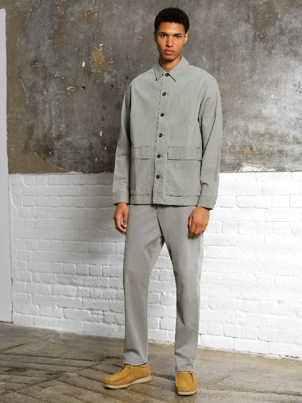 Personalized Design Cotton Herringbone Chore Overshirt